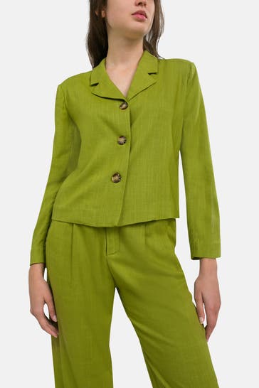 ROSEMUNDE Leinenmix-Blazer grün