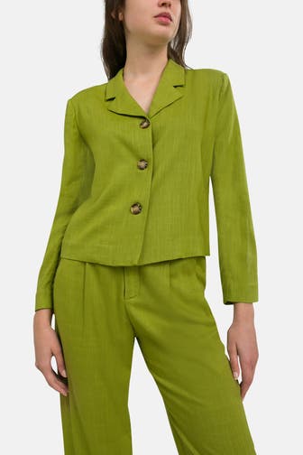 ROSEMUNDE Leinenmix-Blazer grün