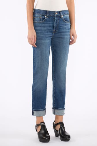 7 FOR ALL MANKIND Jeans blau relaxed skinny