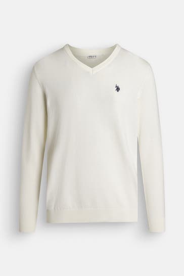 U.S. POLO ASSN. Strickpullover weiß