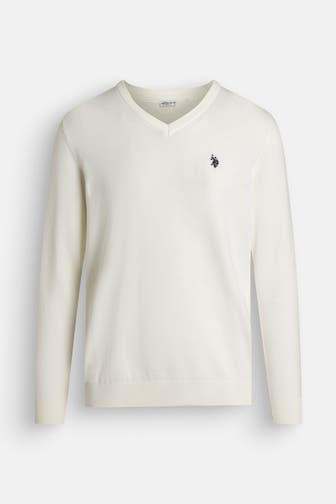 U.S. POLO ASSN. Strickpullover weiß
