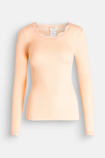 ROSEMUNDE Seidenmix-Longsleeve lachs