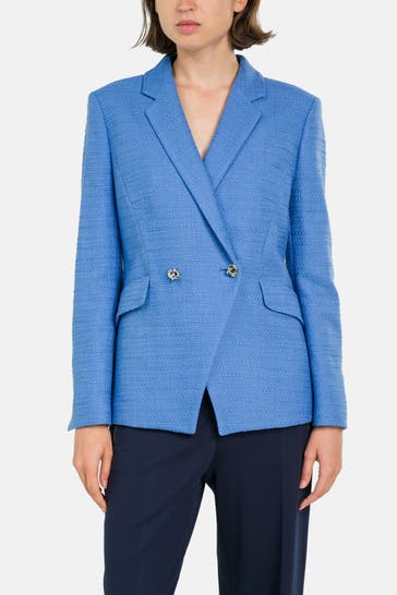 BOSS Bouclé-Blazer 'Jatawa' blau