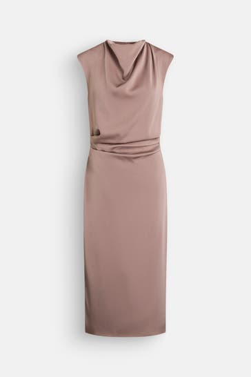 WINDSOR. Midikleid taupe