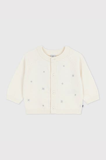 PETIT BATEAU Wollmix-Strickpullover ecru