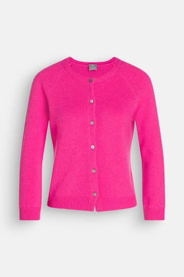 FTC Kaschmir-Strickjacke magenta