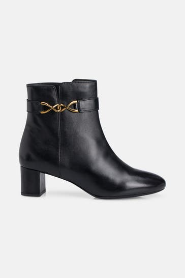 GEOX Lederstiefeletten 'Pheby' schwarz