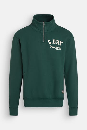 SUPERDRY Sweat-Troyer dunkelgrün
