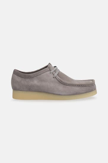 CLARKS Lederschnürer 'Wallabee Evo' steingrau
