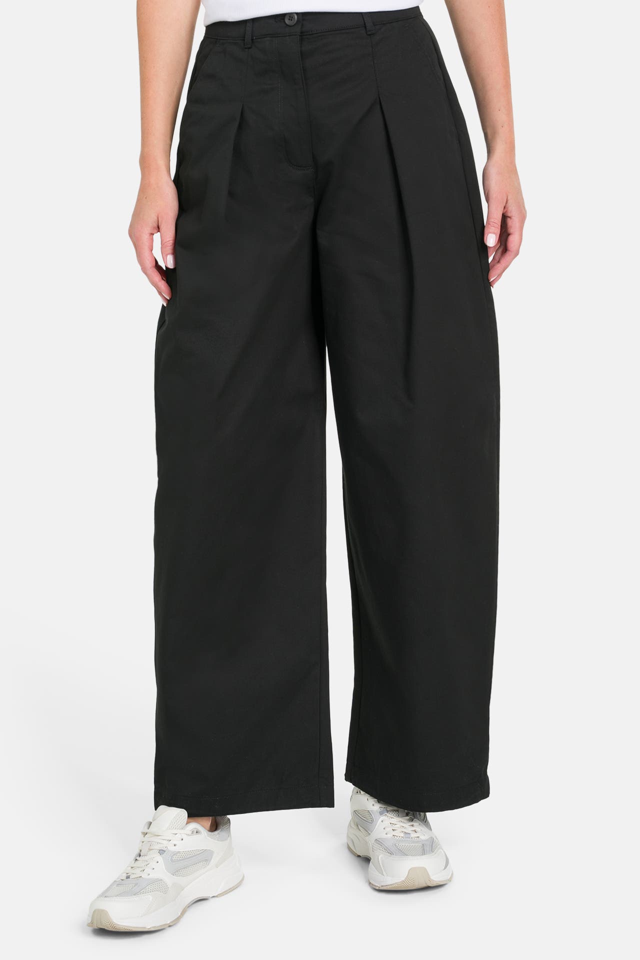 CALVIN KLEIN Stoffhose 'Slouchy' schwarz, Bild 1