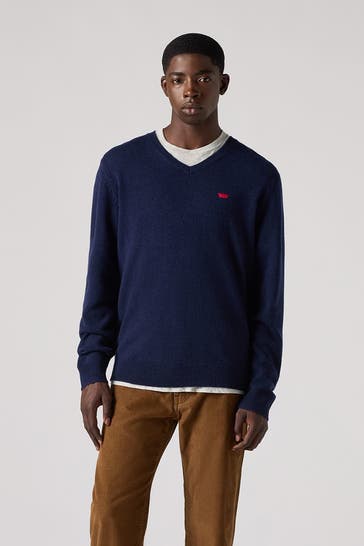LEVI'S® Wollmix-Pullover dunkelblau