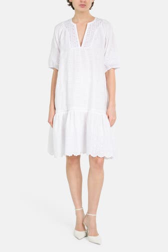 0039 ITALY Leinenkleid 'Maybelin' weiß