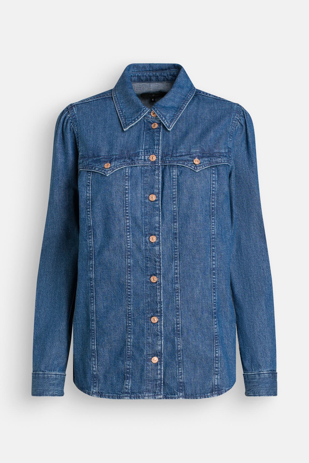 7 FOR ALL MANKIND Jeansbluse 'Dolly' blau, Bild 1