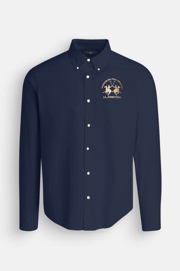 LA MARTINA Casual-Hemd dunkelblau Regular Fit