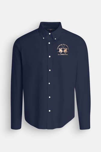 LA MARTINA Casual-Hemd dunkelblau Regular Fit