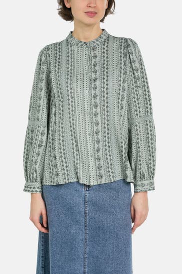 LOLLYS LAUNDRY Casual-Bluse 'Paulina' jade