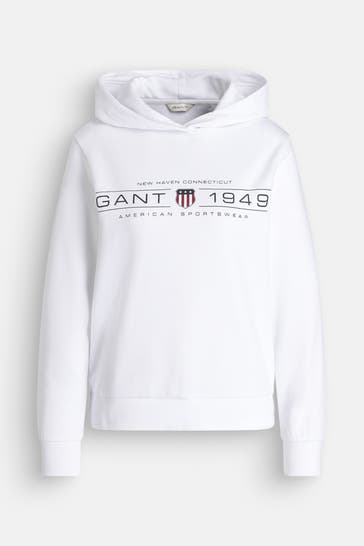 GANT Hoodie 'Reg Shield' weiß