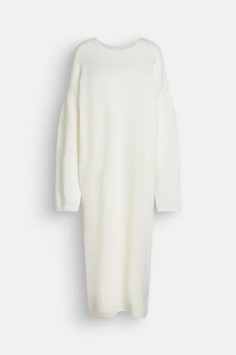 BLACK PALMS Wollmix-Kleid 'Jae' ecru