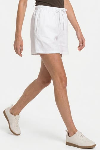 TOMMY HILFIGER Leinenmix-Shorts weiß