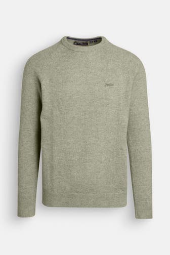 SUPERDRY Wollmix-Strickpullover pastellgrün
