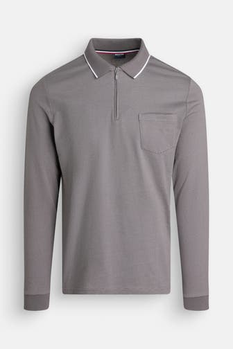 HECHTER Paris Langarm-Polo grau