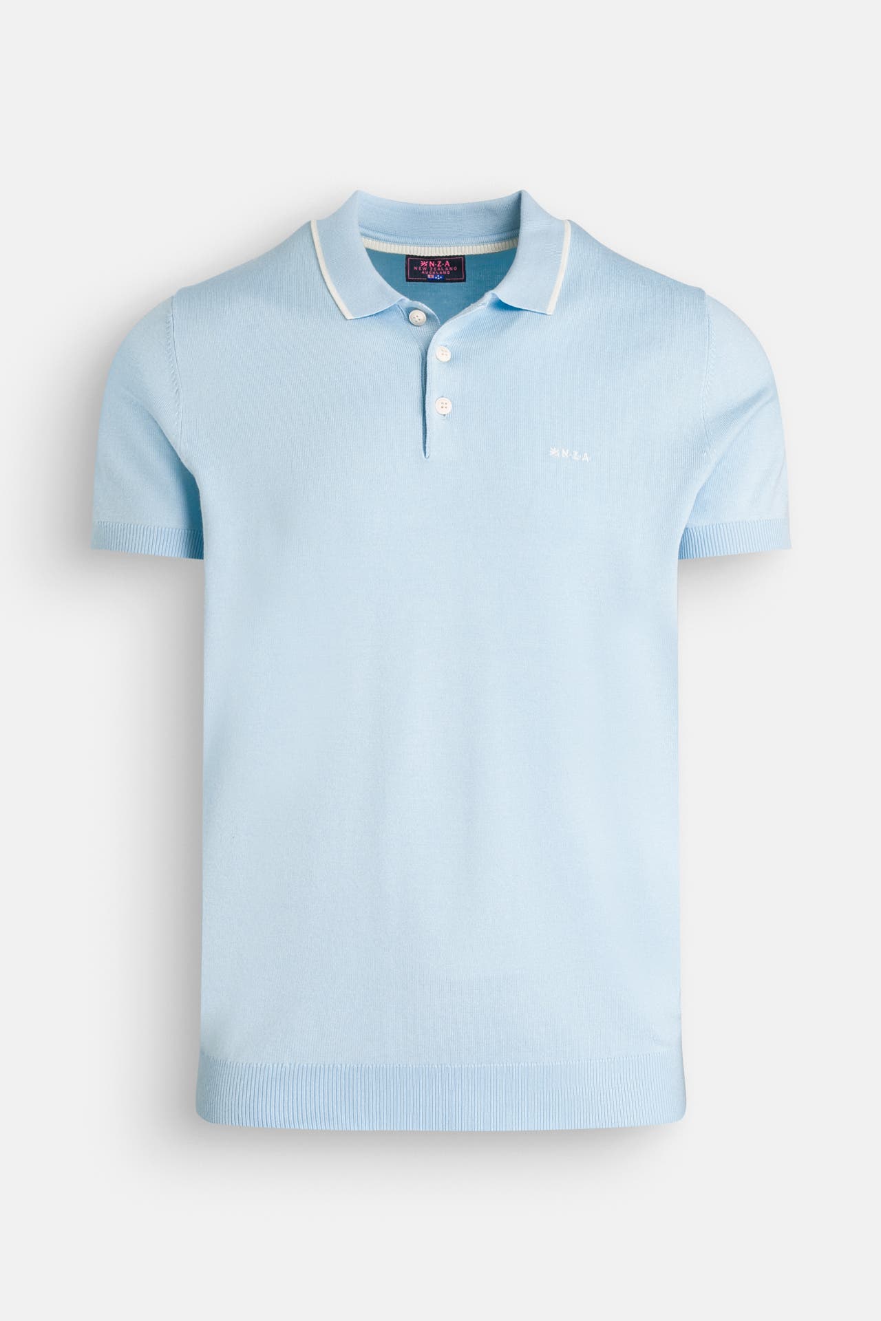 NEW ZEALAND AUCKLAND Strick-Poloshirt aqua, Bild 1