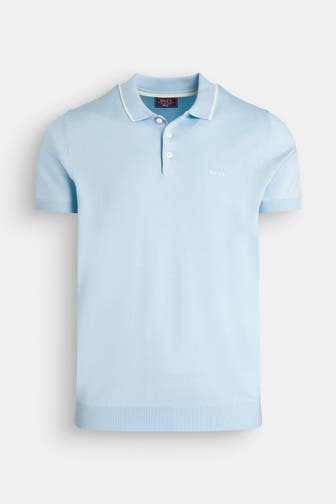 NEW ZEALAND AUCKLAND Strick-Poloshirt aqua