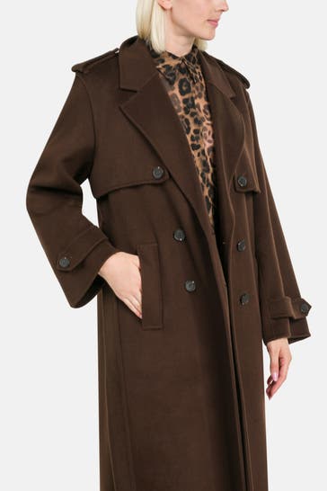 IVY OAK Wollmantel 'Colette Ann' dunkelbraun