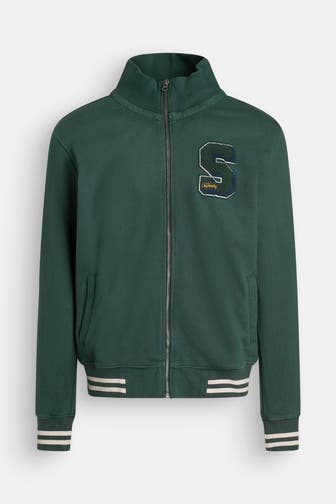 SUPERDRY Sweatjacke dunkelgrün