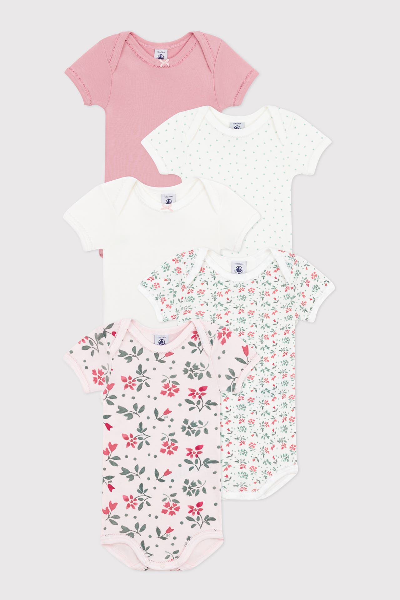 PETIT BATEAU 5er-Pack Bodies mehrfarbig, Bild 1