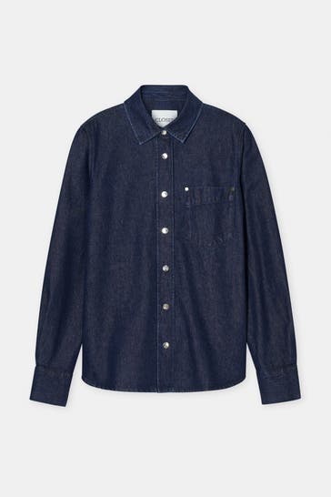 CLOSED Jeansbluse dunkelblau