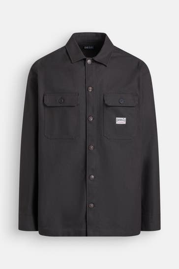 DIESEL Overshirt dunkelgrau