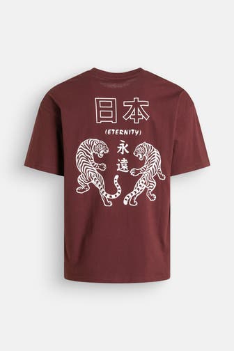 JACK & JONES T-Shirt rotbraun
