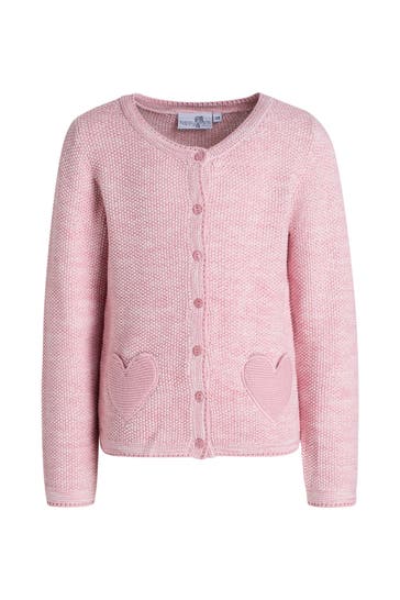 HAPPY GIRLS Strickjacke rosa meliert