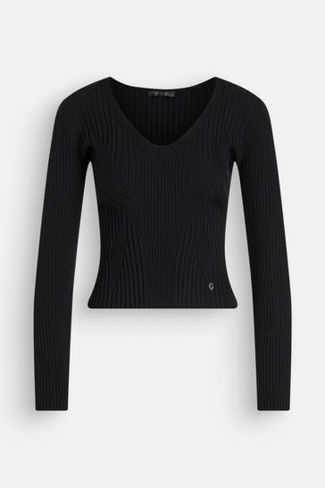 GUESS Strickpullover 'Isbaelle' schwarz