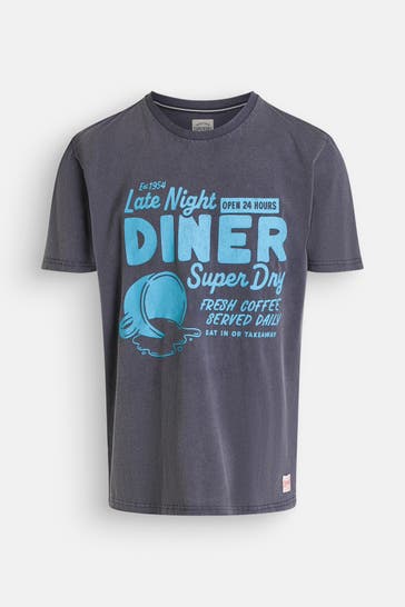 SUPERDRY T-Shirt graublau