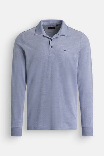 NEW ZEALAND AUCKLAND Langarm-Polo taubenblau