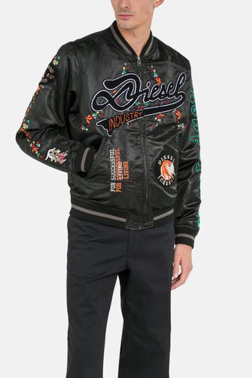 DIESEL Collegejacke 'Nao' schwarz