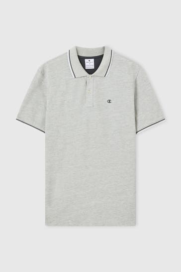 CHAMPION Polo-Shirt grau Regular Fit
