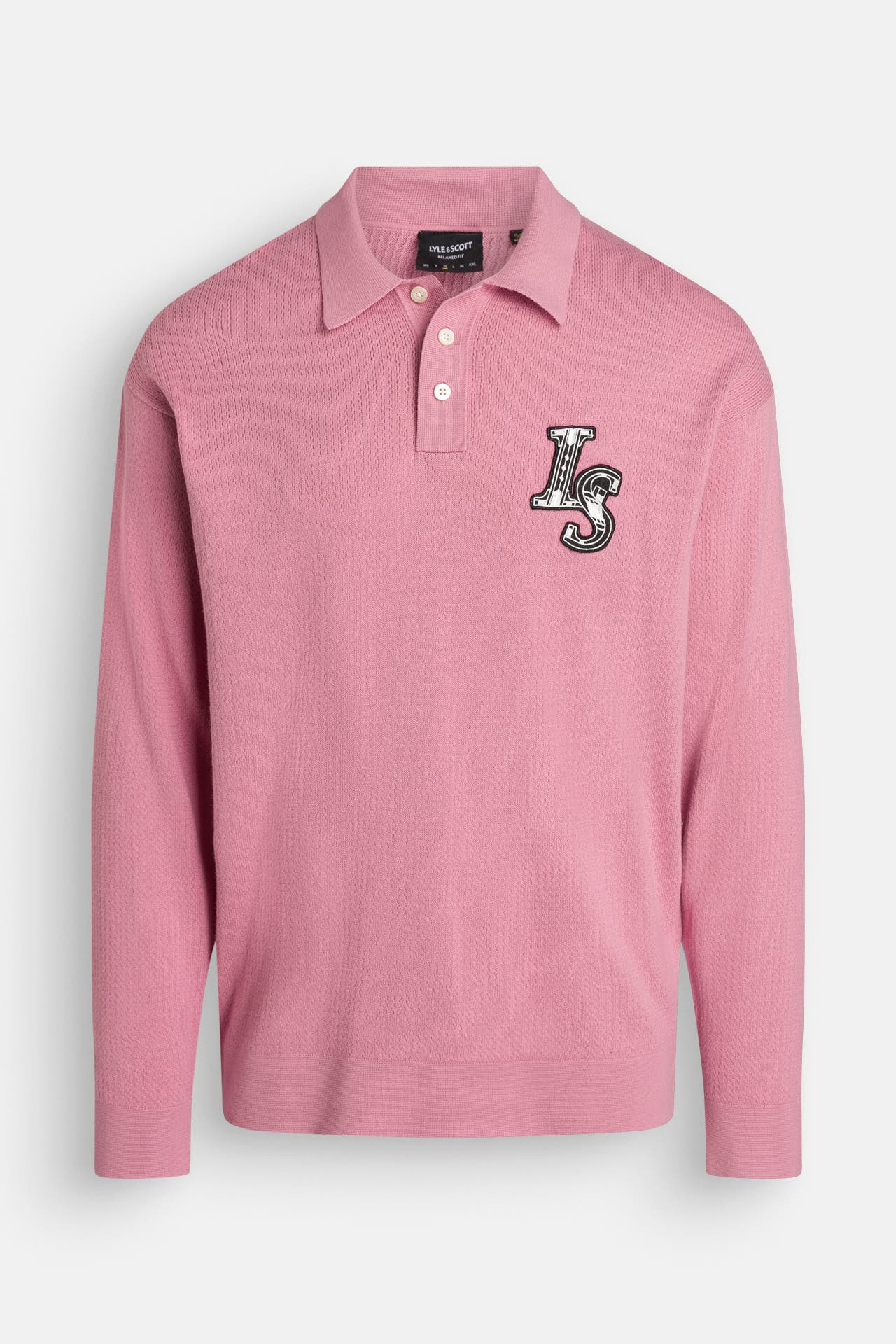 LYLE&SCOTT Langarm-Polo rosa, Bild 1