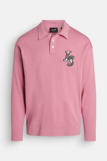 LYLE&SCOTT Langarm-Polo rosa