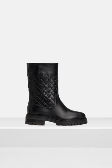 SERGIO ROSSI Biker-Boots 'Seventy' schwarz