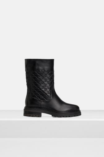 SERGIO ROSSI Biker-Boots 'Seventy' schwarz