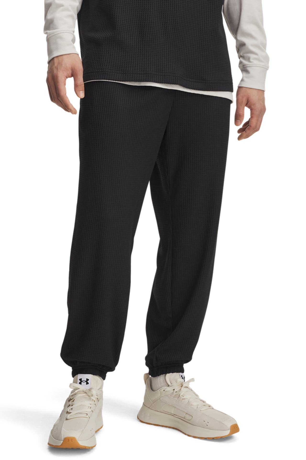 UNDER ARMOUR Sweatpants 'Rival Waffle' schwarz, Bild 1