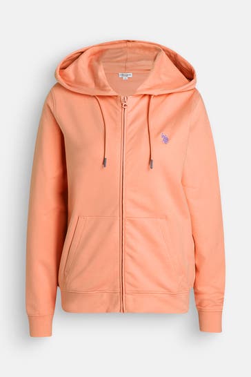 U.S. POLO ASSN. Sweatjacke hellorange