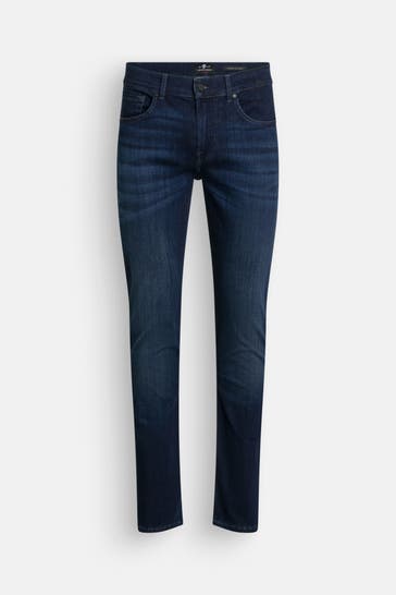 7 FOR ALL MANKIND Jeans dunkelblau slim tapered