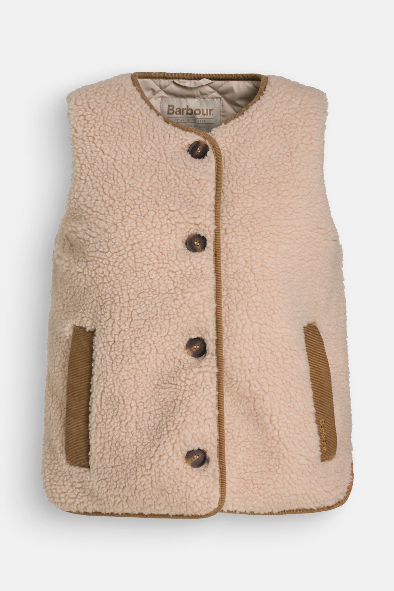 BARBOUR Teddyfell-Weste 'Luciana' beige, Bild 1