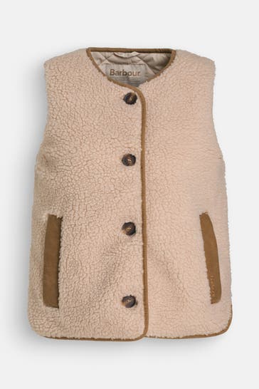 BARBOUR Teddyfell-Weste 'Luciana' beige