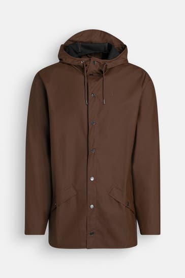 RAINS Regenmantel dunkelbraun unisex