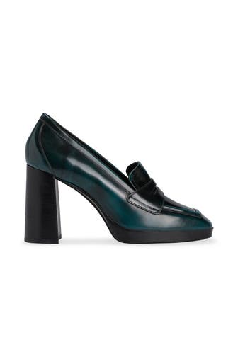 GEOX Leder-Pumps 'Teulada' petrol